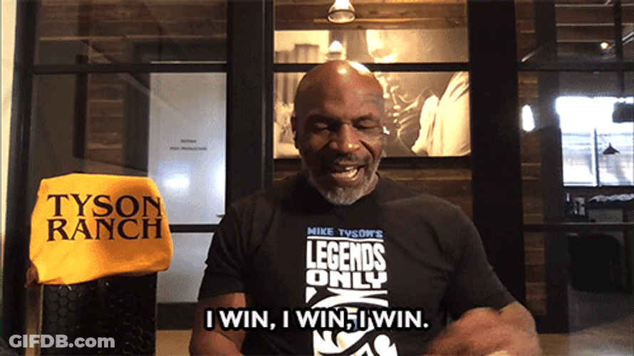Mike Tyson I Won I Won I Won GIF