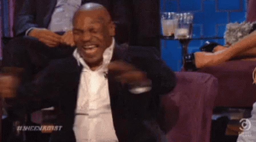 Mike Tyson Laughing Out Loud Clapping GIF