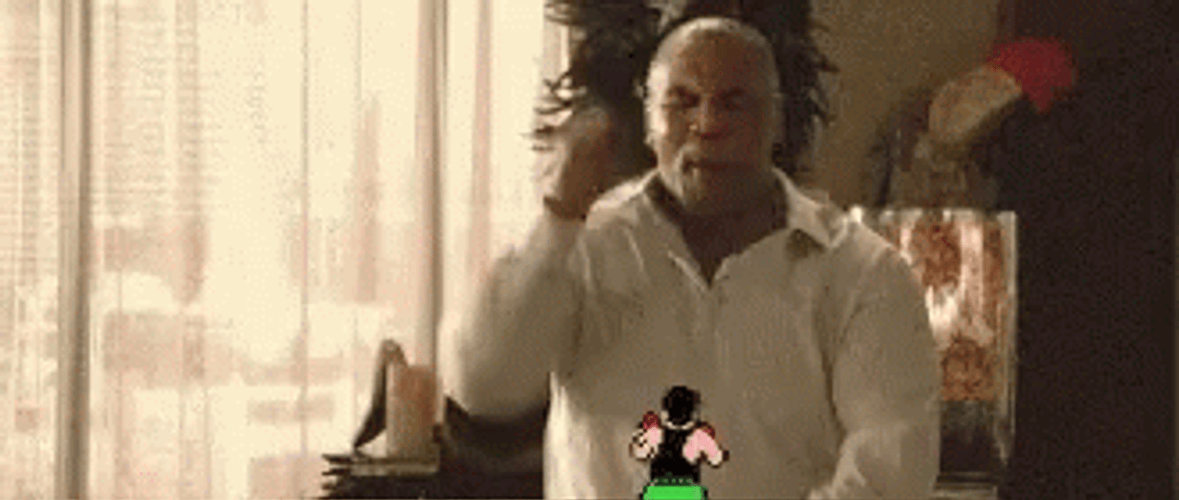 Mike Tyson Rapid Punches Air Boxing GIF