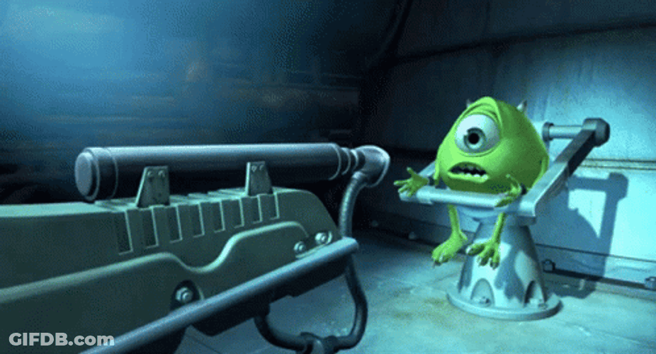Mike Wazowski Being Attacked Meme GIF