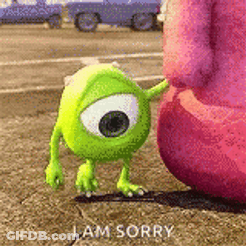 Mike Wazowski Being Sorry Meme GIF