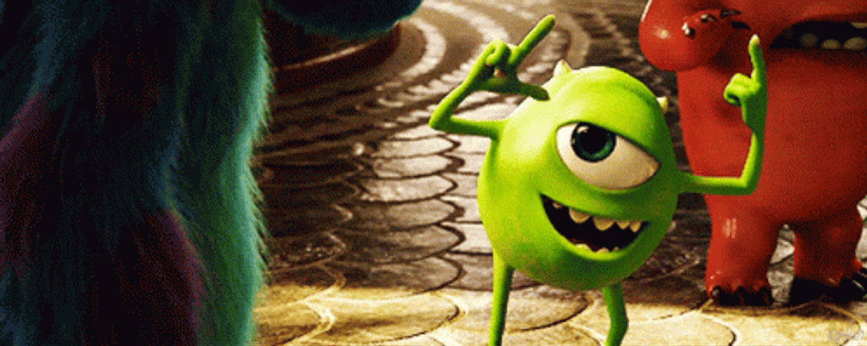 Mike Wazowski Finger Guns GIF