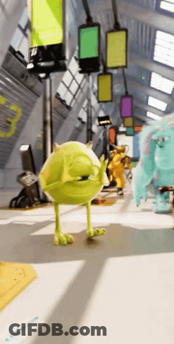 Mike Wazowski From Monsters Inc Is Dancing With Sulley GIF
