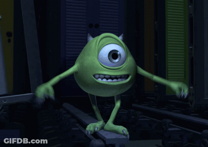 Mike Wazowski Graceful Jump Meme GIF