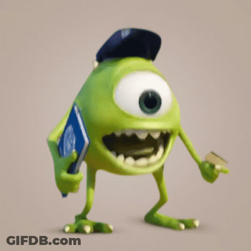 Mike Wazowski Holding A Book Meme GIF