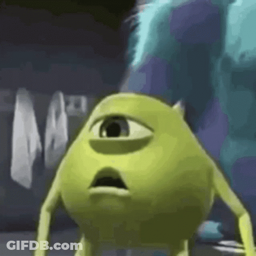 Mike Wazowski Making Face Meme GIF