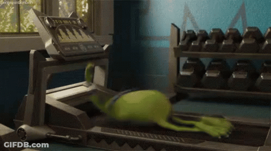 Mike Wazowski On Treadmill GIF