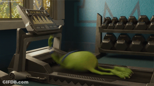 Mike Wazowski Running On Treadmill Benjaminrobin GIF