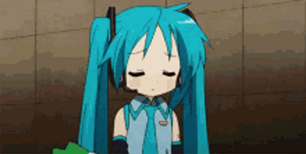 Miku Crying For Food GIF