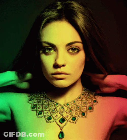Mila Kunis Jewelry Endorsement GIF