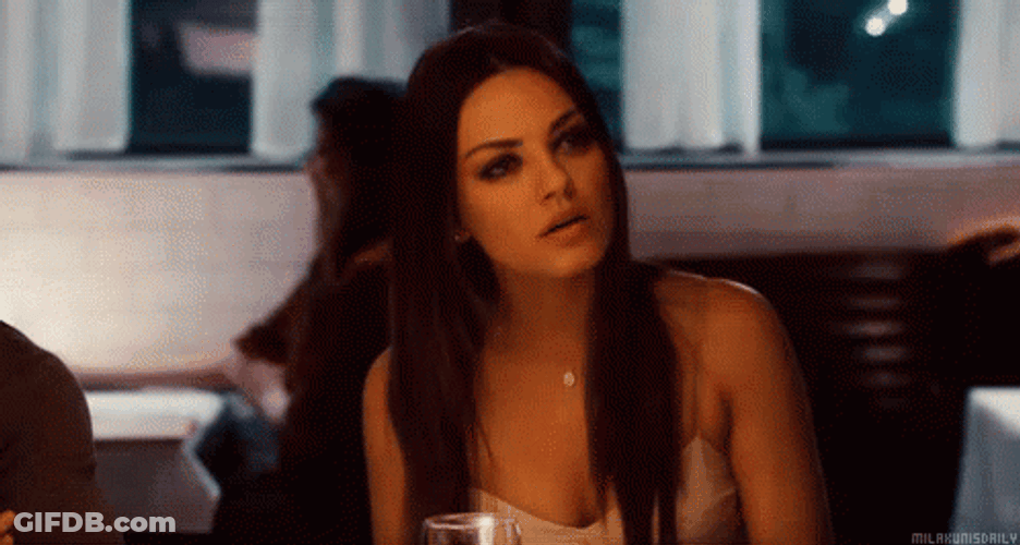 Mila Kunis Not Bad Squint And Nod GIF