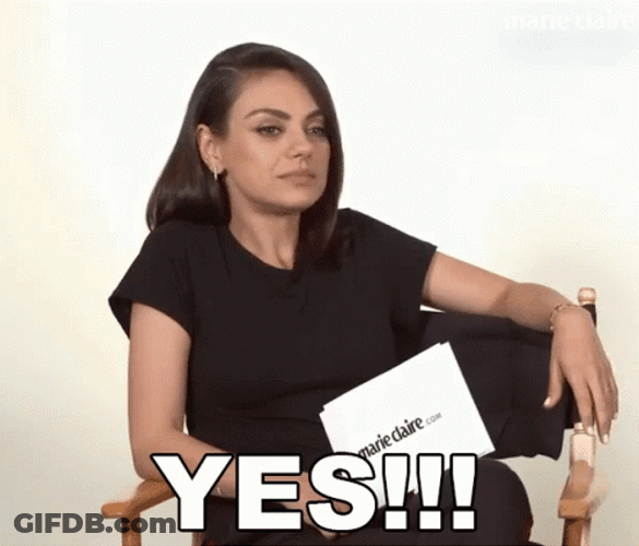 Mila Kunis Saying Yes GIF