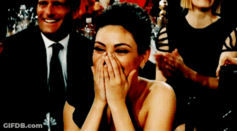 Mila Kunis Winning Award Overwhelmed GIF