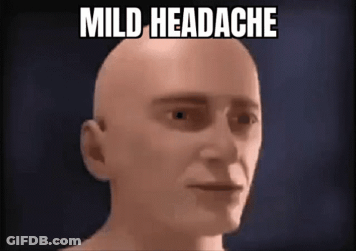 Mild Headache Turns Brain Exploding GIF