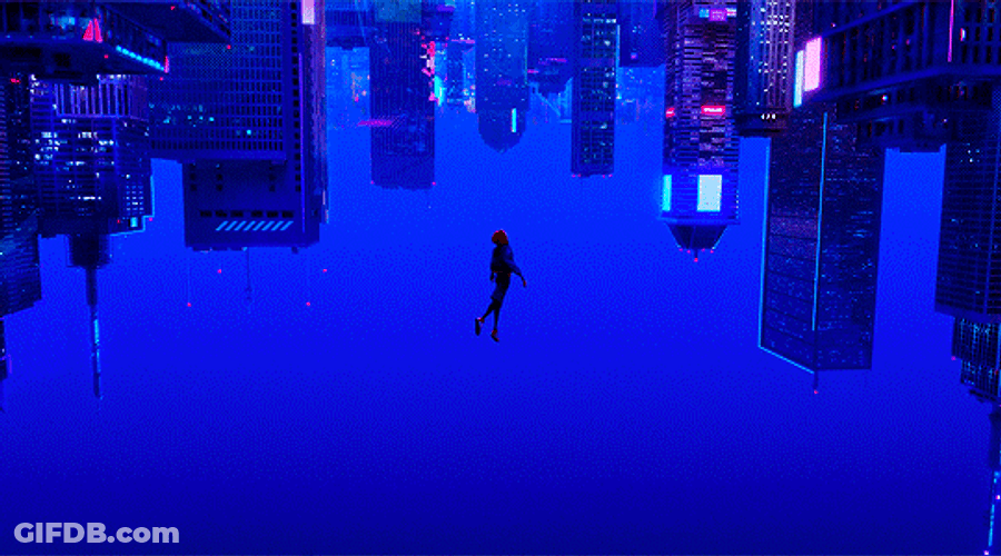 Miles Morales Airborne Upside Down GIF