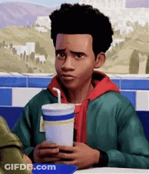 Miles Morales Confused Facial Expression GIF