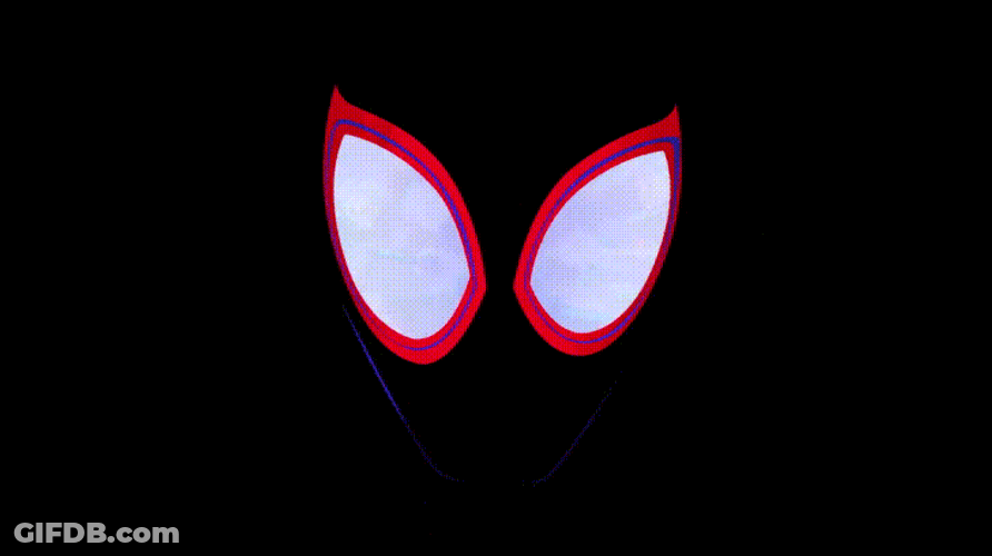 Miles Morales Flickering Pointed Eyes GIF