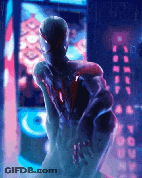 Miles Morales Spiderman Across Spiderverse GIF