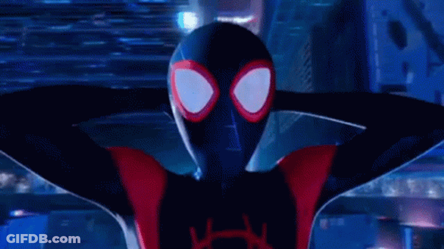 Miles Morales Spiderman Free Falling GIF