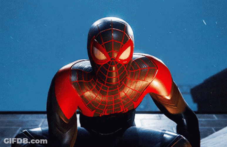 Miles Morales Spiderman Pouncing Spiderverse GIF