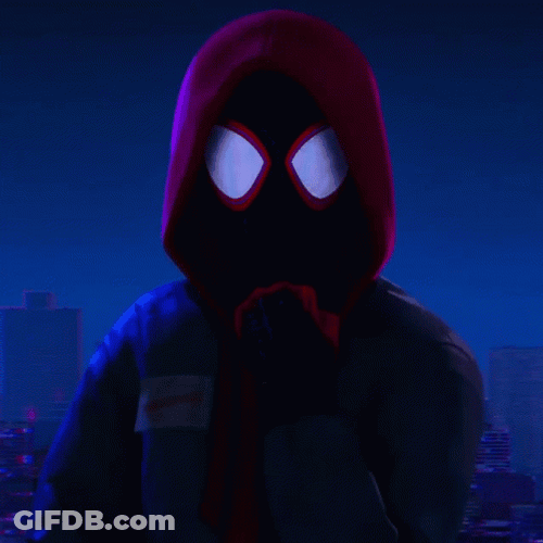 Miles Morales Spiderman Putting On Mask GIF