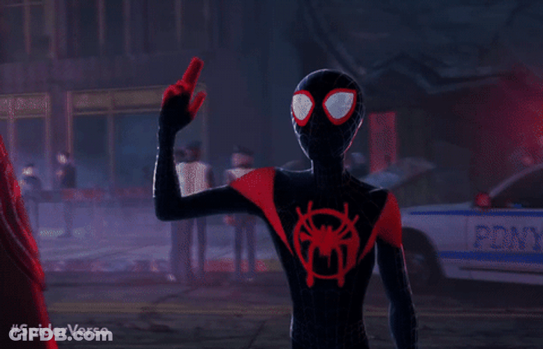 Miles Morales Spiderman Salute GIF