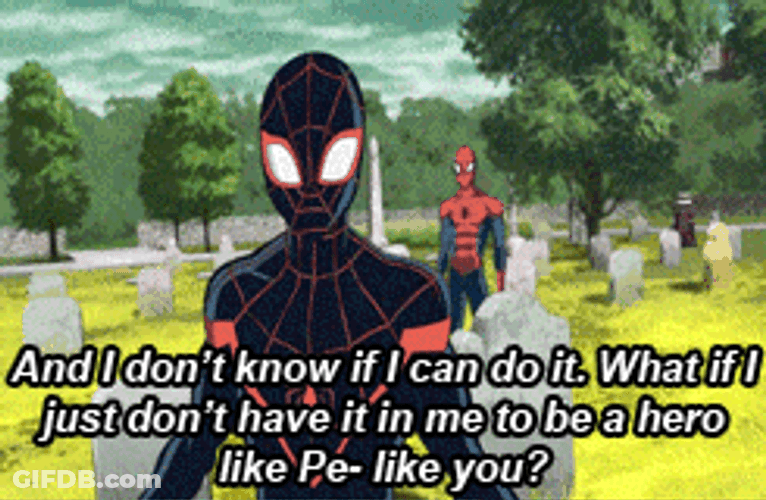 Miles Morales Spiderman Walking Out GIF