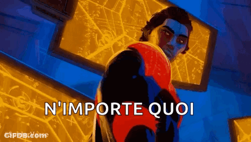 Miles Morales Standing In Front Of Monitor Saying N'importe Quoi GIF