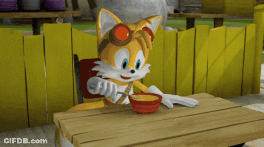Miles Power Eating Excitedly GIF