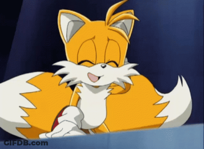 Miles Power Waving His Tails GIF