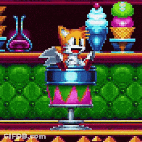 Miles Tails Prower Head Spinning GIF