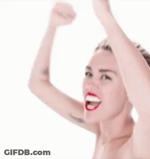 Miley Cyrus Hands In The Air GIF