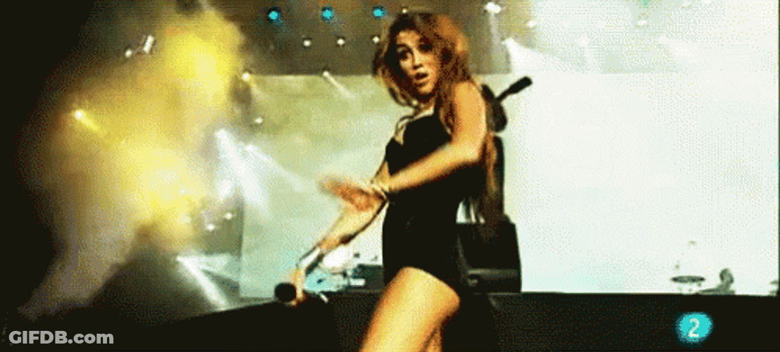 Miley Cyrus Having Concert GIF
