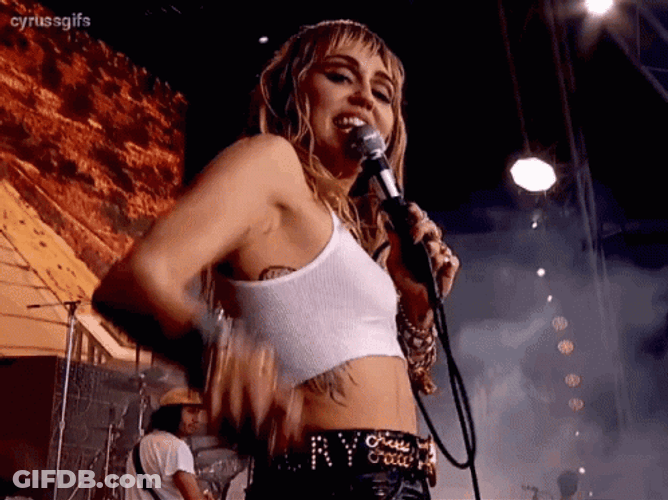 Miley Cyrus Sexy Hot Singing GIF