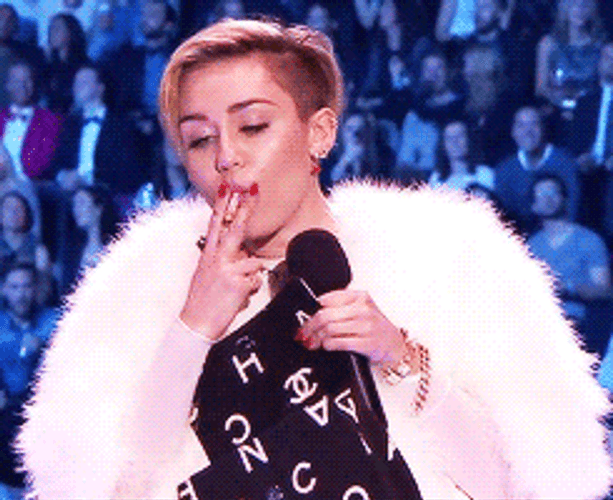 Miley Cyrus Smoking GIF