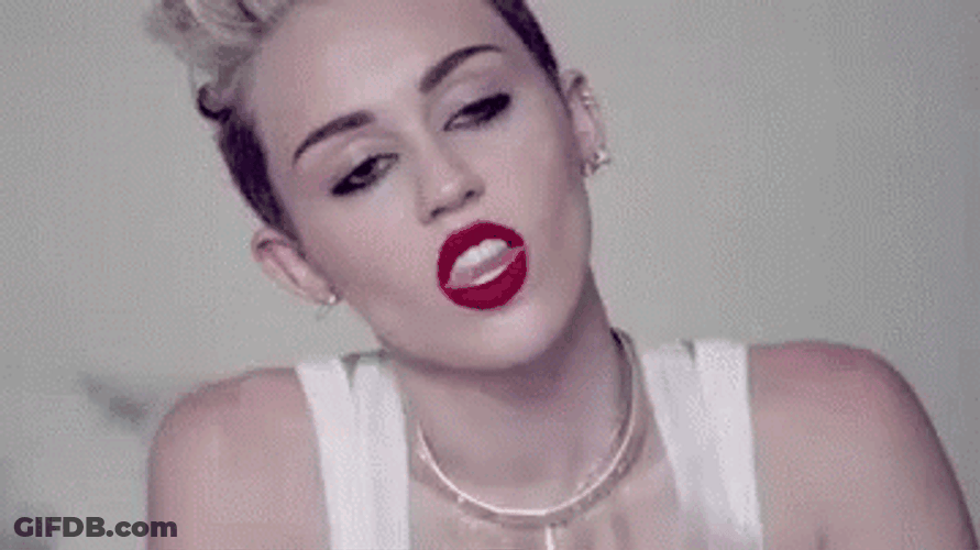 Miley Cyrus Touch Her Tongue GIF