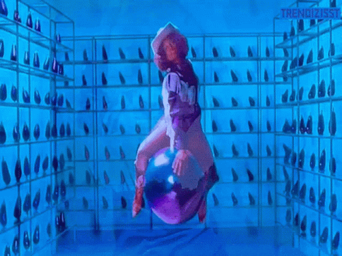 Miley Cyrus Wrecking Ball Eggplant Meme GIF