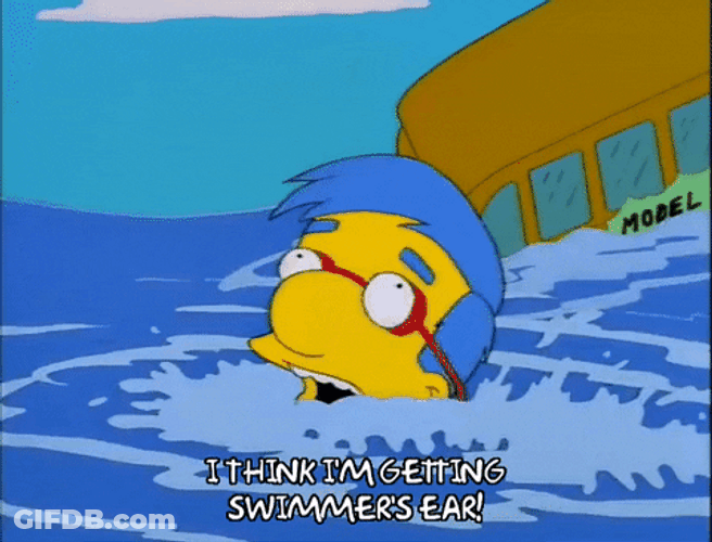 Milhouse Van Houten Drowns Helped By Bart Simpson GIF