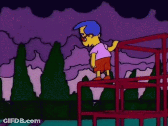 Milhouse Van Houten Manifesting Sadness GIF