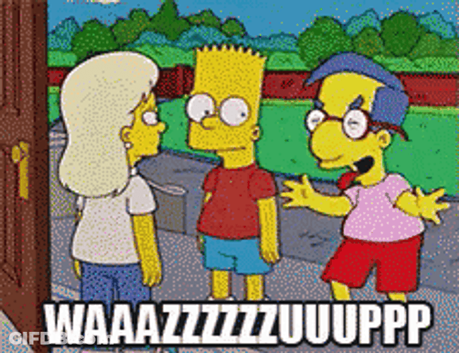 Milhouse Van Houten Wazzup GIF