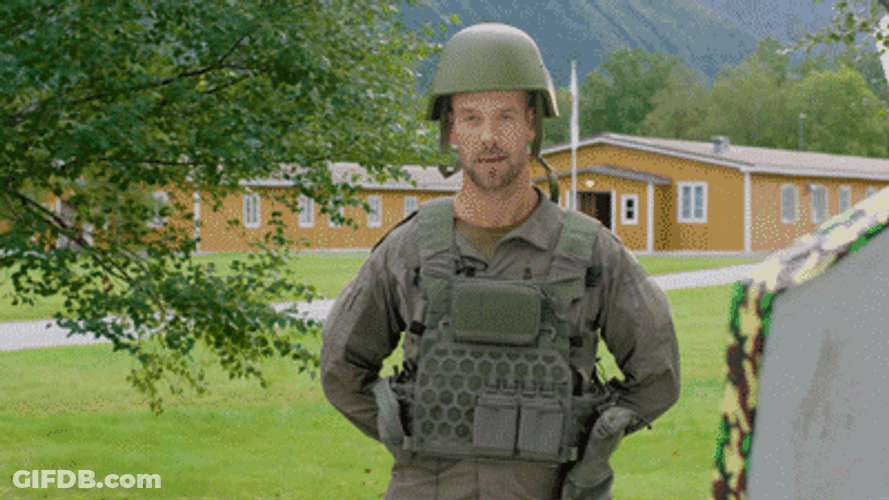 Military In Tactical Vest GIF
