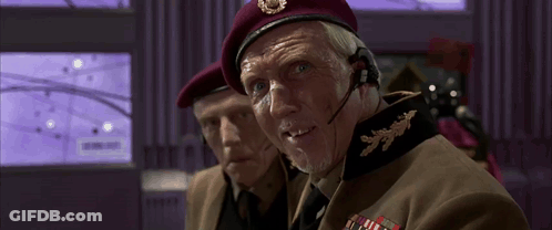 Military Man Saying Heh Heh Heh GIF