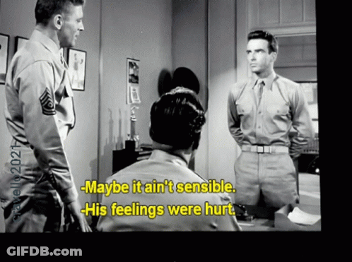 Military Man Says Maybe It Ain't Sensible GIF