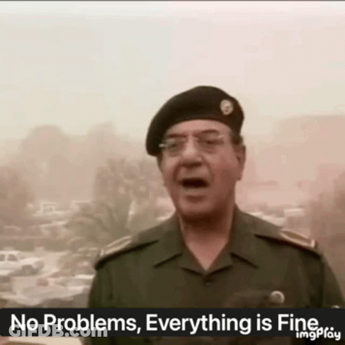 Military Man Says No Problems Everything Is Fine GIF