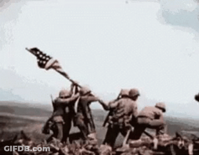 Military Mounting Flag GIF