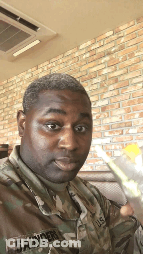 Military Sips Tea GIF