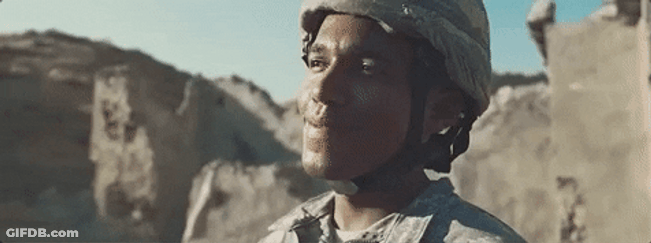 Military Smile Of Relief GIF