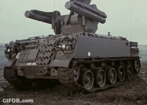 Military Tank With License Plate 12554 GIF