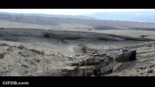 Military Vehicle With Number 11 GIF