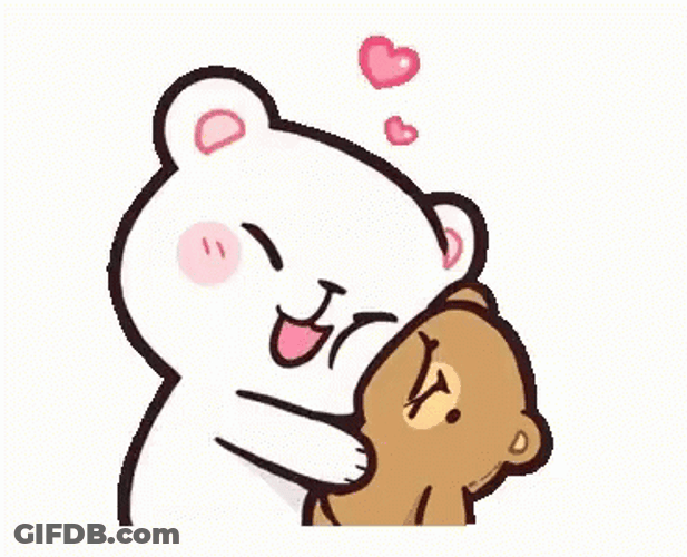 Milk And Mocha Bear Big Kiss GIF